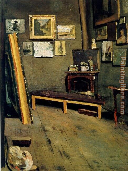 Studio of the Rue Visconti painting - Frederic Bazille Studio of the Rue Visconti art painting